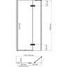 Душевая дверь в нишу WASSERKRAFT ALLER 10H05RBLACK MATT 120 см